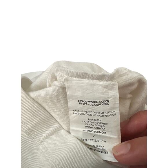 Vintage Jole Cotton Skirt White Button Front Utility Style - Picture 3 of 3